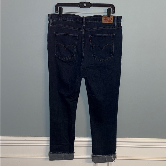 Levi’s 724 High Rise Straight Dark Denim Women’s size 33 jeans - Picture 8 of 13